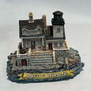 Rockland Breakwater Maine lighthouse miniature